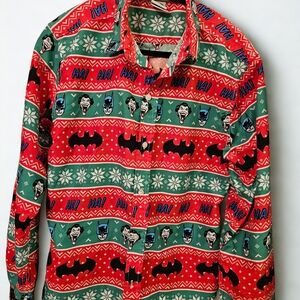 Batman Red and Green Holiday Shirt